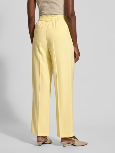 Vero Moda Regular fit broek van viscosemix, model 'CARMEN' Lichtgeel - 5