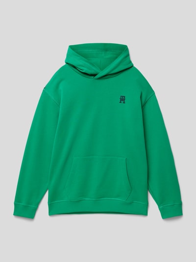 Tommy Hilfiger Teens Hoodie met labelstitching, model 'MONOGRAM' Groen - 1