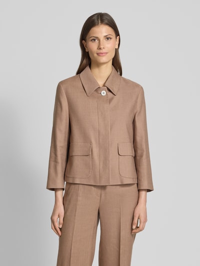 Windsor Blazer met opgestikte klepzakken Hazelnoot - 4