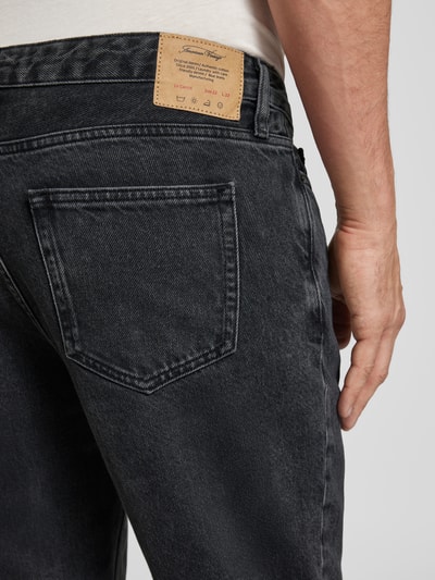 American Vintage Tapered fit jeans in 5-pocketmodel, model 'YOPDAY' Antraciet - 3