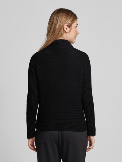 monari Gebreide pullover met tunnelkoord Zwart - 5