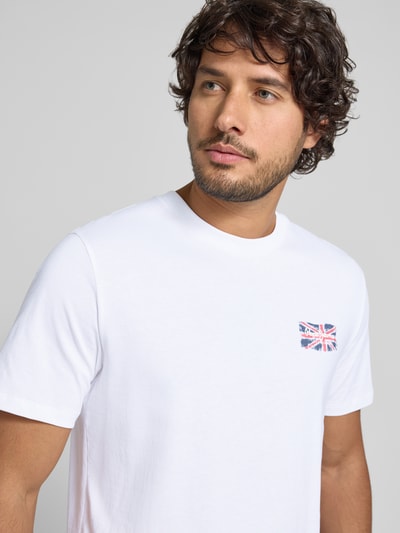Pepe Jeans Regular Fit T-Shirt aus reiner Baumwolle Modell 'SMALL FLAG' Weiss 3
