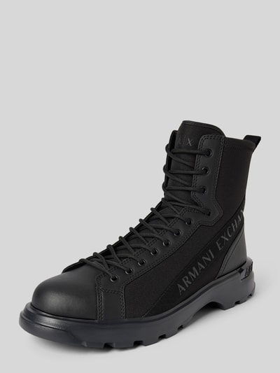 ARMANI EXCHANGE Boots mit Reißverschluss und Label-Details Black 1