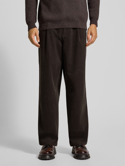 JAKE*S STUDIO MEN Straight Leg Cordhose mit Gesäßtaschen Dunkelbraun 4