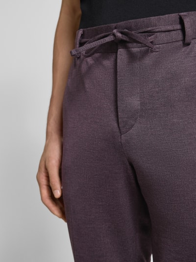 Zuitable Slim Fit Hose mit Schnürung Modell 'SpartaFlex' Aubergine 3