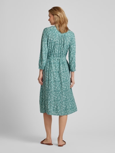 Tom Tailor Jurk van viscose met all-over motief Flessengroen - 5