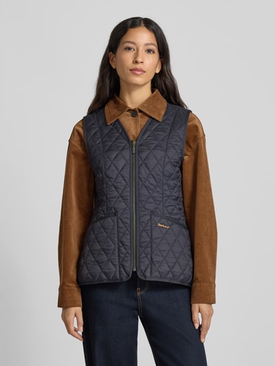 Barbour Shaped Fit Steppweste mit Label Stitching Modell 'BETTY' Marine 4