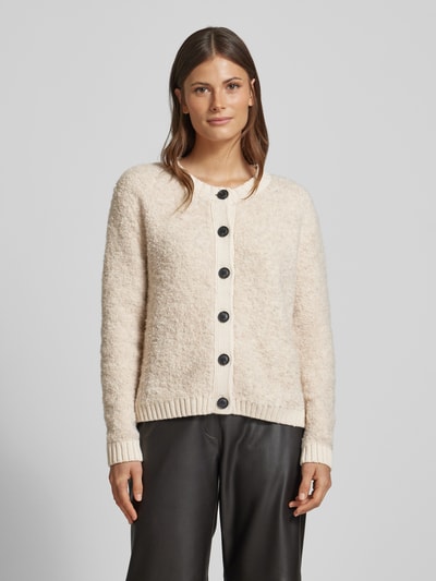 Tom Tailor Bouclé Cardigan mit Wollanteil Beige 4