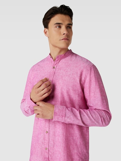 MCNEAL Tailored Fit Freizeithemd mit Stehkragen Pink 3