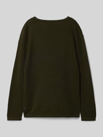 Only & Sons Regular fit gebreide pullover van puur katoen, model 'PANTER' Olijfgroen - 3