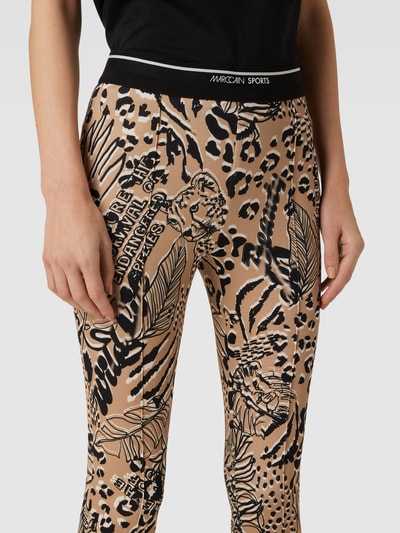 Marc Cain Leggings mit elastischem Logo-Bund Camel 3