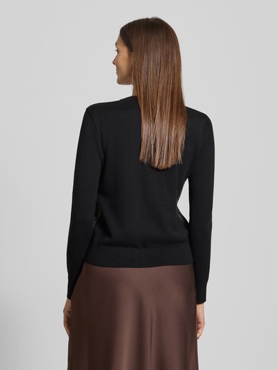 Lauren Ralph Lauren Gebreid jack met knoopsluiting, model 'OFRYAH' Zwart - 5