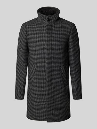 Produktfoto, dunkelgrauer Kurzmantel mit verdecktem Reißverschluss Modell 'Harvey' von Matinique, Material-Mix mit Viskose-Anteil