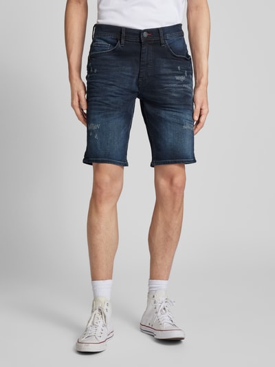 Blend Regular Fit Jeansshorts im Destroyed-Look Hellblau Melange 4