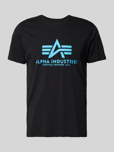 Alpha Industries T-shirt z czystej bawełny Metaliczny niebieski 2