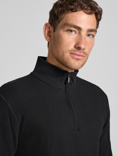 BOSS Regular fit sweatshirt van katoenmix Zwart - 3