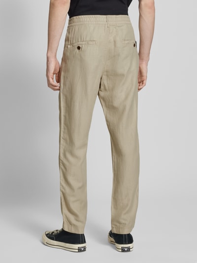 Superdry Straight Leg Leinenhose mit Tunnelzug Modell 'Merchant' Sand 5