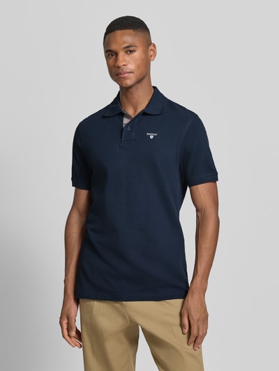 Barbour Regular Fit Poloshirt aus reiner Baumwolle Marine 4