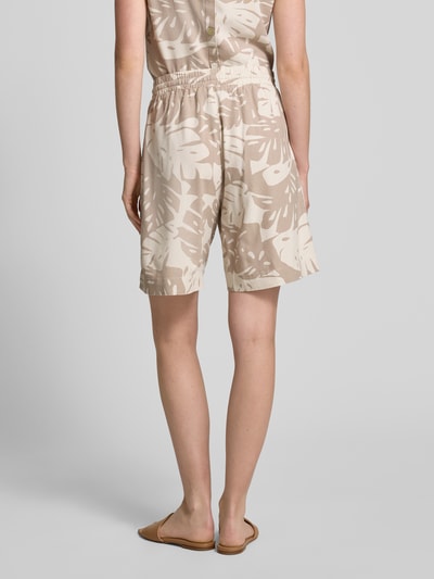 FREE/QUENT Relaxed Fit Bermudas aus Viskose-Leinen-Mix Modell 'Lavisco' Taupe 5