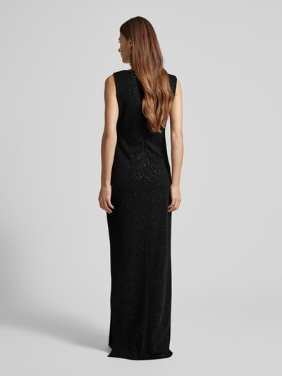 Christian Berg Cocktail Abendkleid mit Wasserfall-Ausschnitt Black 5