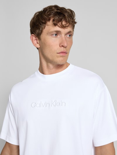 CK Calvin Klein Oversized T-Shirt mit Label-Stitching Weiss 3