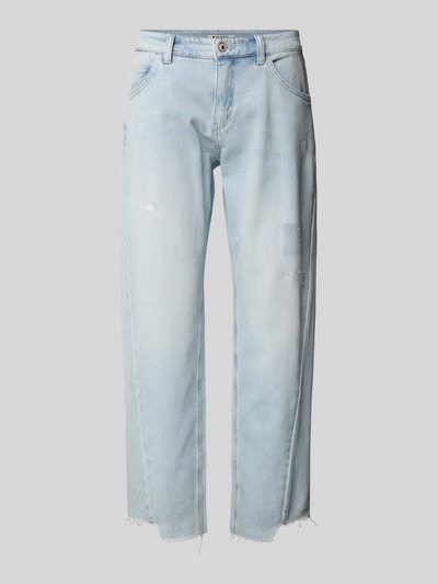 MAC Straight fit jeans met siernaden opzij, model 'Aleksa' Lichtblauw - 2