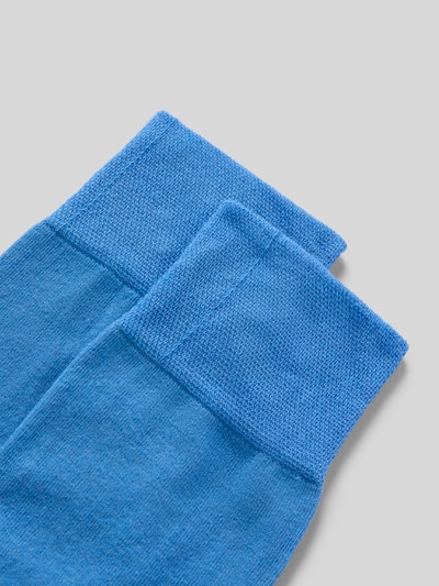 Produktfoto, Socken mit elastischen Bündchen im 2er-Pack von Christian Berg Men in Blau, unifarben, Baumwoll-Mix, Nahaufnahme Bündchen