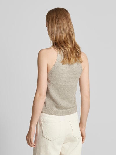 Oui Tanktop in Strick-Optik Beige 5