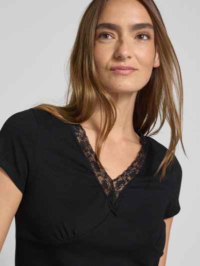 GAP T-shirt z dekoltem w serek Czarny 3