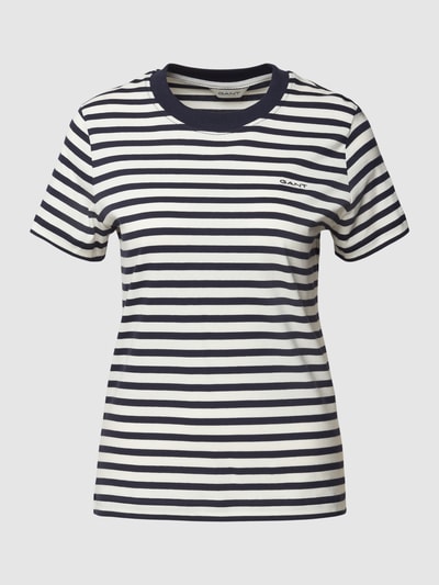 Gant T-shirt met streepmotief Marineblauw - 2