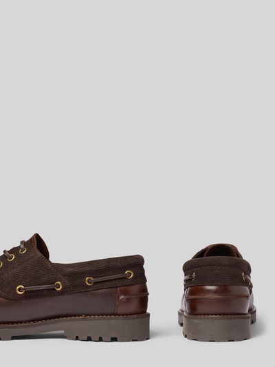 Barbour Schnürschuhe aus echtem Rindsleder Modell 'DECK BOAT' Dunkelbraun 2