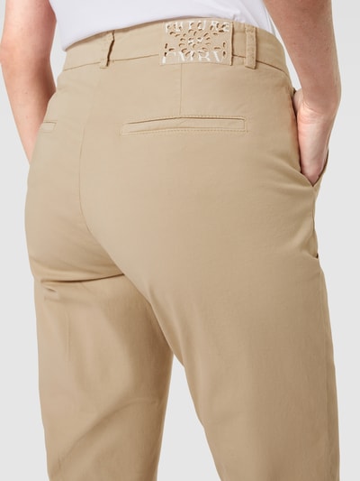 Cambio Stoffhose mit Bügelfalten Modell 'Stella' Camel 3