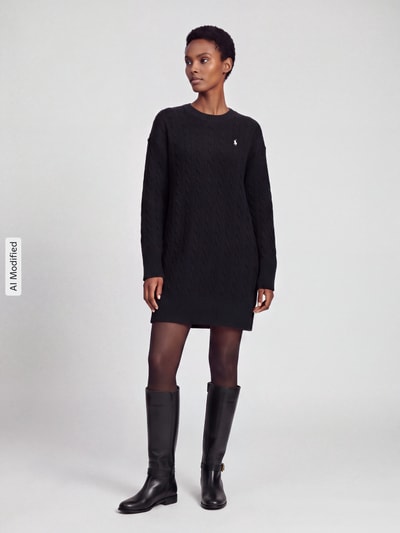 Polo Ralph Lauren Strickkleid aus Woll-Kaschmir-Mix Black 1