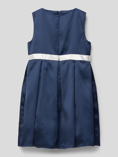 s.Oliver RED LABEL Kleid mit Taillenband und floraler Applikation Marine 3
