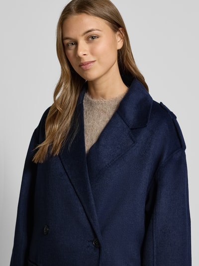 HUGO Regular Fit Wollmantel mit Reverskragen Modell 'MELUMA-1' Marine 3