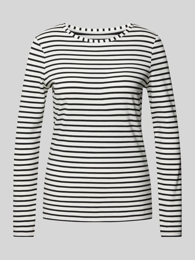 Oui Longsleeve mit U-Boot-Ausschnitt Modell 'SUMIKO' BLACK 1