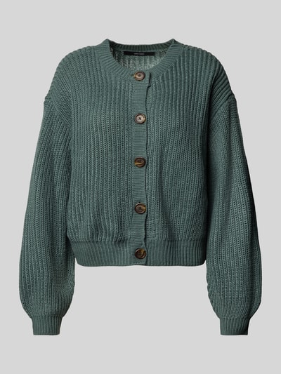 Vero Moda Relaxed Fit Strickjacke mit einreihiger Knopfleiste Modell 'LEA' Schilf 2