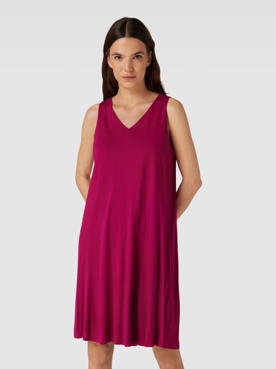 OPUS Kleid aus Viskose mit V-Ausschnitt Modell 'Winga' Fuchsia 4