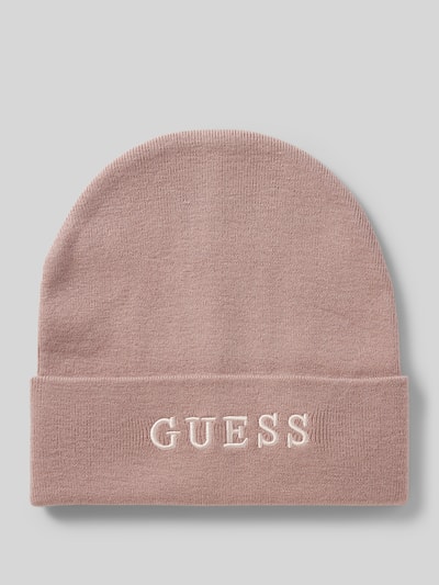 Guess Beanie mit Label-Stitching Rose 1