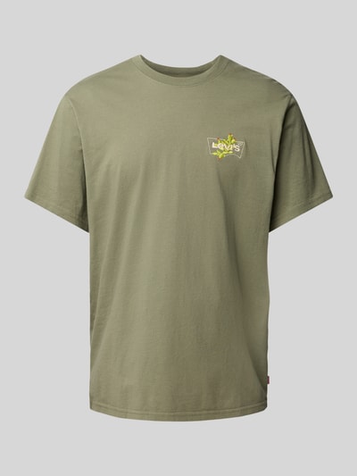 Levi's® T-Shirt mit Label-Stitching Oliv 2