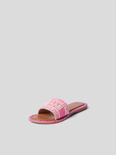 De Siena Pantoletten mit Statement-Print Pink 2