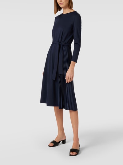 Weekend Max Mara Midi-jurk met plissévouwen, model 'Cipro' Marineblauw - 4