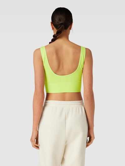 TheJoggConcept Crop Top mit U-Ausschnitt Modell 'SAHANA' Neon Gelb 5
