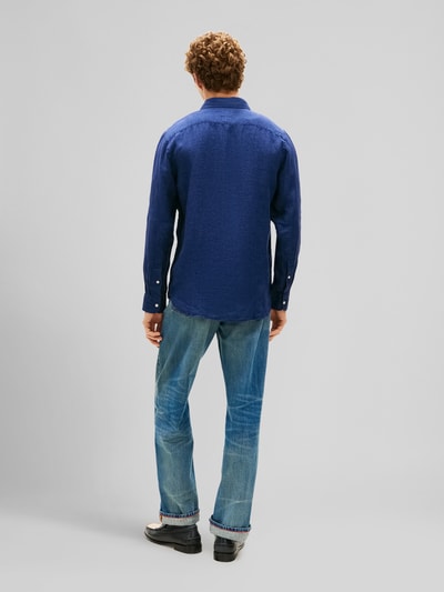 Tommy Hilfiger Regular Fit Freizeithemd aus reinem Leinen Marine 5