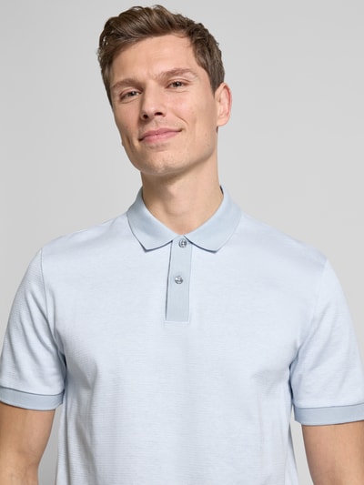 BOSS Regular Fit Poloshirt mit Label-Detail Modell 'Parlay' Bleu 3