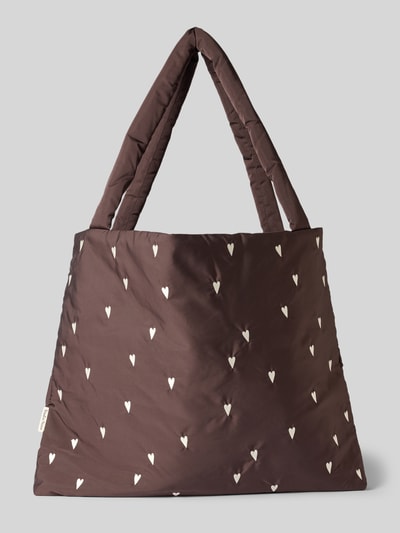 STUDIO NOOS Tote Bag mit Tragehenkel Dunkelbraun 4
