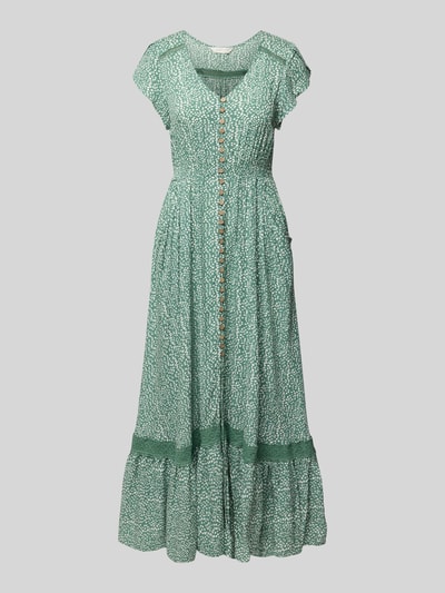 Apricot Sukienka midi z koronką szydełkową Zielony 2