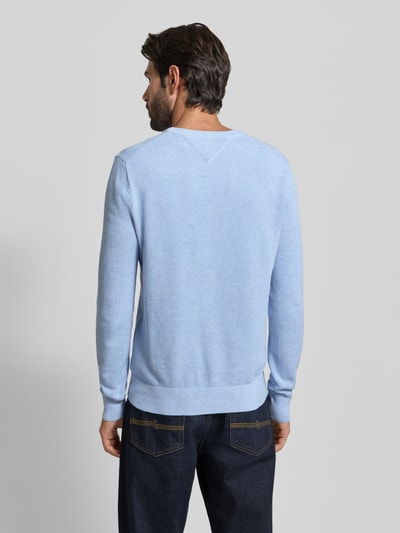 Tommy Hilfiger Regular fit gebreide pullover van zuiver katoen Lichtblauw - 5