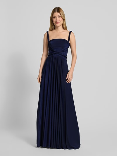 Rose Avenue Abendkleid mit V-Ausschnitt und Taillenband Marine 4