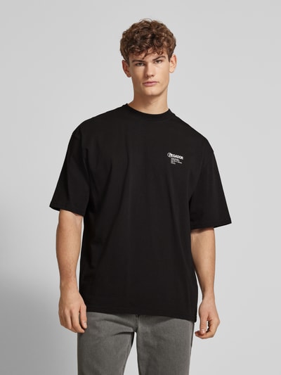 Pegador Oversized T-Shirt mit Label-Print Black 4